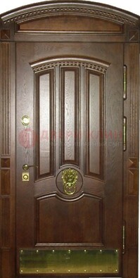 Хорошая стальная арочная дверь с декоративным элементом ДА-23 в Самаре