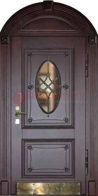 Арочная металлическая дверь с виноритом ДА-38 в Самаре