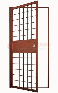 Коричневая металлическая бронированная дверь ДБ-6 в Самаре