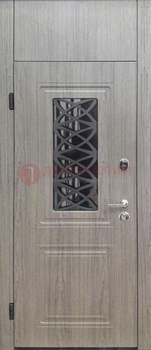 Металлическая дверь Винорит стекло и ковка с фрамугой ДФГ-33 в Самаре