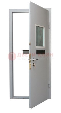 Белая металлическая дверь в кассу ДКС-1 в Самаре