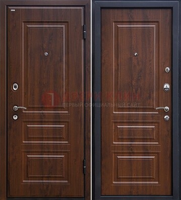 Темная металлическая дверь с МДФ ДМ-140 в Самаре