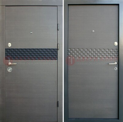 Темно-серая стальная дверь с МДФ ДМ-218 в Самаре