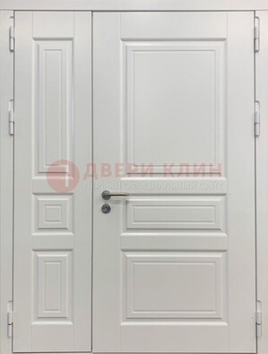 Полуторная светлая металлическая дверь с МДФ ДМ-336 в Самаре