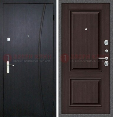 Темная стальная дверь с МДФ панелями ДМ-362 в Самаре