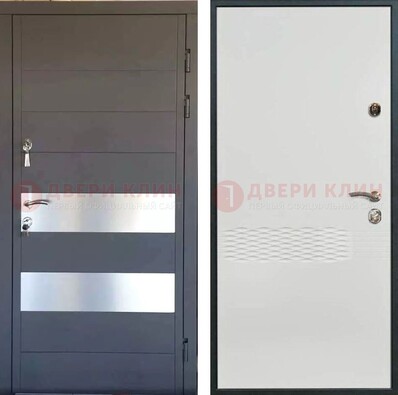 Металлическая дверь МДФ темная и светлая ДМ-420 в Самаре