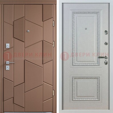 Квартирная стальная дверь с разными панелями МДФ ДМ-496 в Самаре
