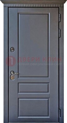 Тёмная входная дверь для коттеджа с МДФ ДМ-528 в Самаре