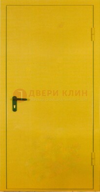 Желтая железная дверь с нитроэмалью ДН-5 в Самаре