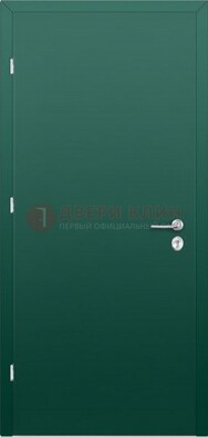 Зеленая стальная дверь с нитроэмалью ДН-6 в Самаре