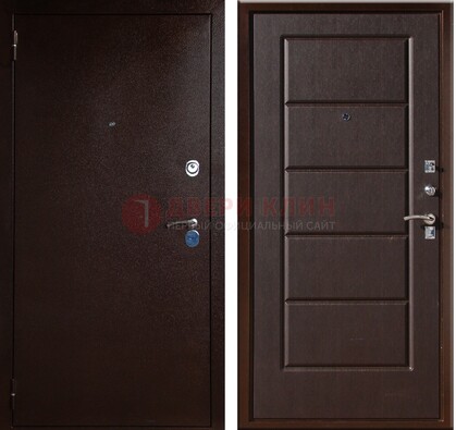 Темная входная дверь с порошковым окрасом ДП-113 в Самаре