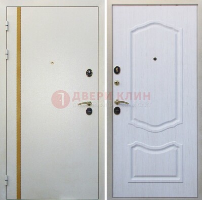 Белая входная дверь с порошковым напылением ДП-136 в Самаре