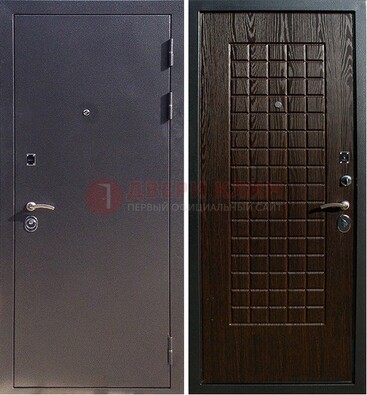 Серая металлическая дверь с порошковым напылением ДП-153 в Самаре