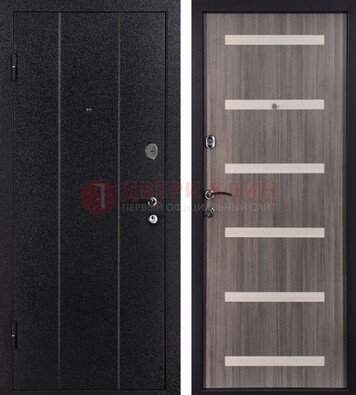Черная стальная дверь с порошковым окрасом ДП-199 в Самаре