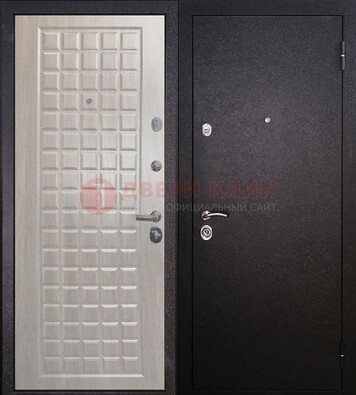 Черная входная дверь с порошковым покрытием ДП-206 в Самаре