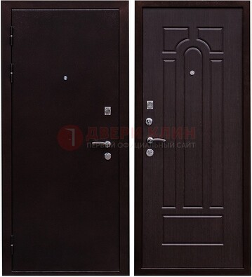 Черная стальная дверь с порошковым покрытием ДП-35 в Самаре
