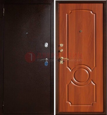 Темная железная дверь с порошковым напылением ДП-46 в Самаре
