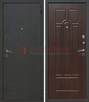 Черная металлическая дверь с порошковым окрасом ДП-47 в Самаре
