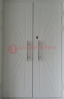 Парадная двухстворчатая дверь с фрезерованным МДФ ДПР-14 в Самаре