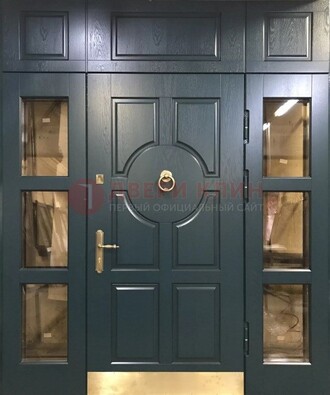 Стальная парадная дверь ДПР-64 со стеклопакетом в Самаре