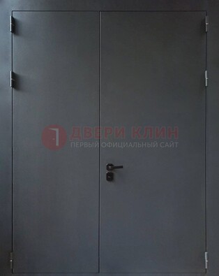 Черная распашная тамбурная дверь Порошок ДТМ-46 в Самаре