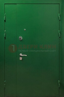 Зеленая распашная тамбурная дверь Порошок ДТМ-47 в Самаре