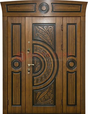 Парадная входная дверь с виноритом и узором ДВТ-194 в Самаре