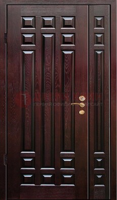 Коричневая металлическая дверь с виноритом ДВТ-20 в Самаре