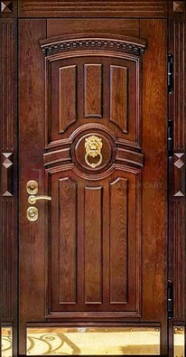 Входная дверь с виноритом в коричневом цвете ДВТ-236 в Самаре