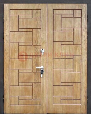 Светло-коричневая стальная дверь с виноритом ДВТ-245 в Самаре