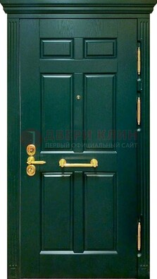 Классическая зеленая дверь с виноритом на улицу ДВТ-248 в Самаре