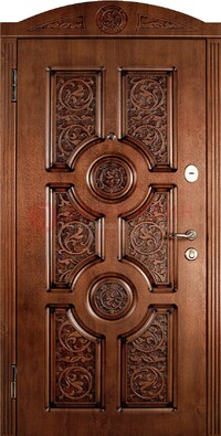 Коричневая входная дверь с виноритом ДВТ-41 в Самаре