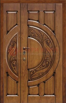Коричневая входная дверь с виноритом ДВТ-5 в Самаре