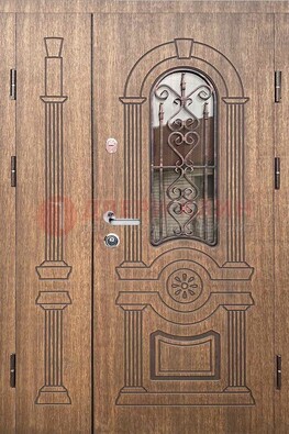 Железная классическая дверь с терморазрывом и рисунком ДВТ-77 в Самаре