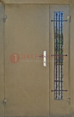 Тамбурная дверь Порошок со стеклом и ковкой ПЛ-20 в Самаре
